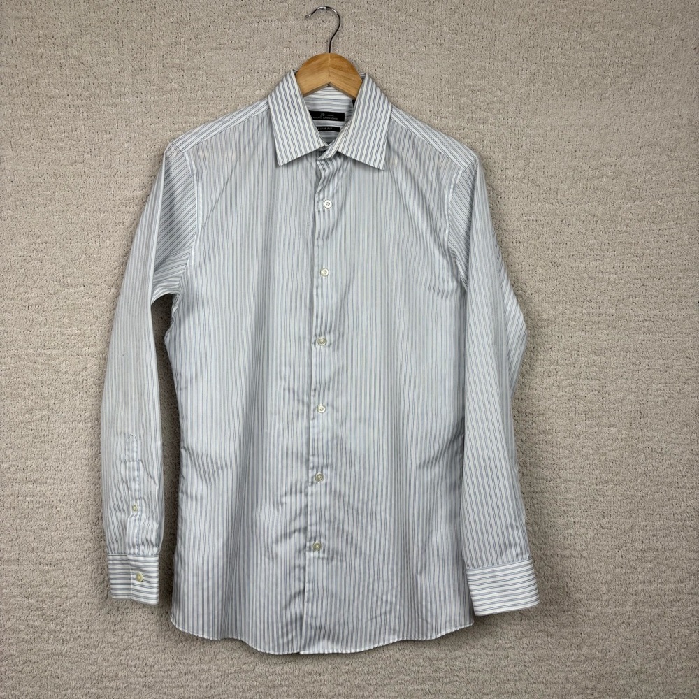 Marc Anthony Shirt Mens 15 Multicolor Slim Fit Long Sleeve Button Down Office